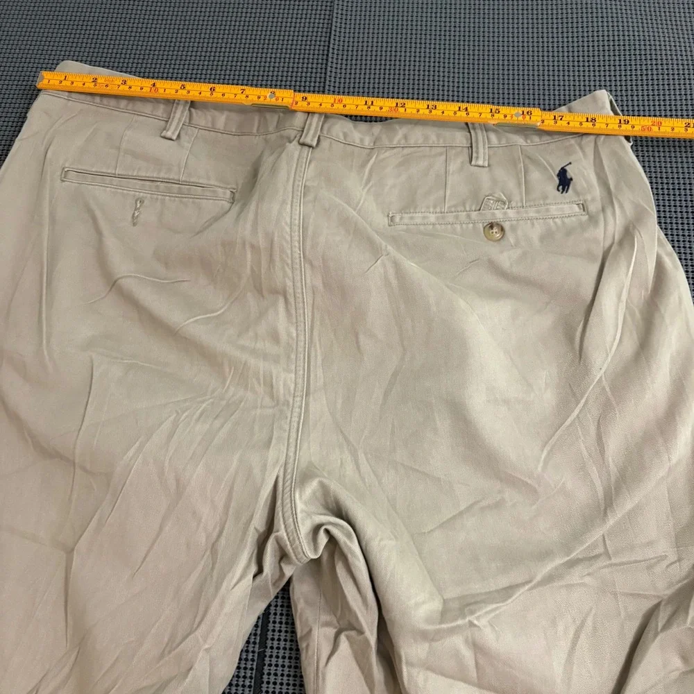 Polo Ralph Lauren Classic Fit Chino Pants Tan Khaki Cotton Twill Mens 38x30